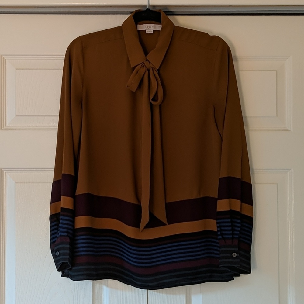 LOFT | Flowy Blouse with Feminine Tie